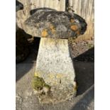 A staddle stone, 85cms high.