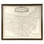 Morden (Robert) - Map of Suffolk - framed & glazed, 44 by 38; together with another Morden map of