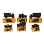 A small collection of Dinky Toys military vehicles comprising 6 to 13-ton Army wagon, 641 Army 1-ton