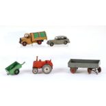 A Dinky Toys no. 40B Triumph 1800 Renown Saloon, a 25V Bedford Refuse Wagon, a 301 Field Marshall