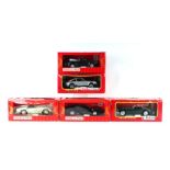 Five Polistil Tonka 1/18 scale cars comprising Porsche 911 Turbo, MG A Twin-Cam Roadster, Ferrari