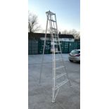 A Hasegawa aluminium tripod or orchard ladder with three adjustable legs.