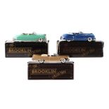 Three Brooklin 1;43 scale diecast metal cars comprising 1948 Buick Roadster Convertible, 1959