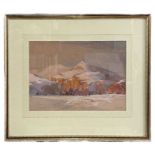 John Mace (20th century British) - Mountainous Landscape Scene - signed lower right, watercolour,