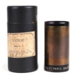 A French F Faliez Siamor Paris brass cinema lens / Objectif, serial no. F.140 1&2.5, cased.