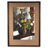 20th century British - Still Life of Flowers in a Vase - initialled lower right, watercolour,