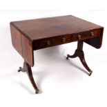 A 19th century mahogany sofa table, 95cms wide.