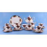 A Royal Albert Old English Roses six-person tea service.