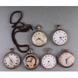 A group of open faced pocket watches to include Westclox and Ingersoll (a/f).