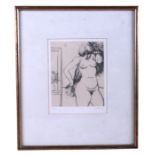 After Douglas Portway (1922-1993) - Life Study - limited edition etching numbered 19/50, signed in