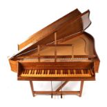 A Robert Goble & Son MCMLXXVI (1976) walnut spinet, 106cms wide.Condition ReportAll keys appear to