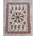 An Iranian Esfahan traditional cotton hand printed wall hanging, 140 by 200cms.