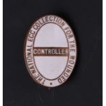 A scarce WWI period original Egg Collection for the Wounded Controller gilt metal and white enamel