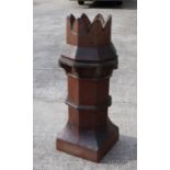 A salt glazed crown top chimney pot, 96cms high.