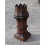 A salt glazed crown top chimney pot, 96cms high.