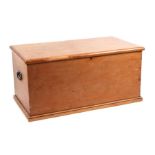 A Victorian pine blanket box, 94cms wide.