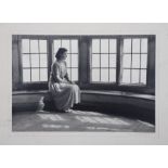 Frank Butler, a black and white photograph titled 'In Thoughtful Mood', unframed, signed in pencil