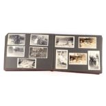 An early 20th century family photograph album depicting travels and motor vehicles.