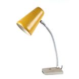 A vintage desk lamp with flexi column.