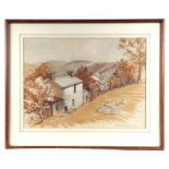 John Dempsey (20th century British) - Farm Scene - signed & dated '72 lower right, watercolour,