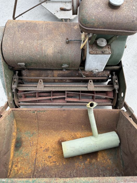 A Dennis of Guildford 36ins self propelled groundsman's lawnmower, the premier MK I with grass box - Image 6 of 8