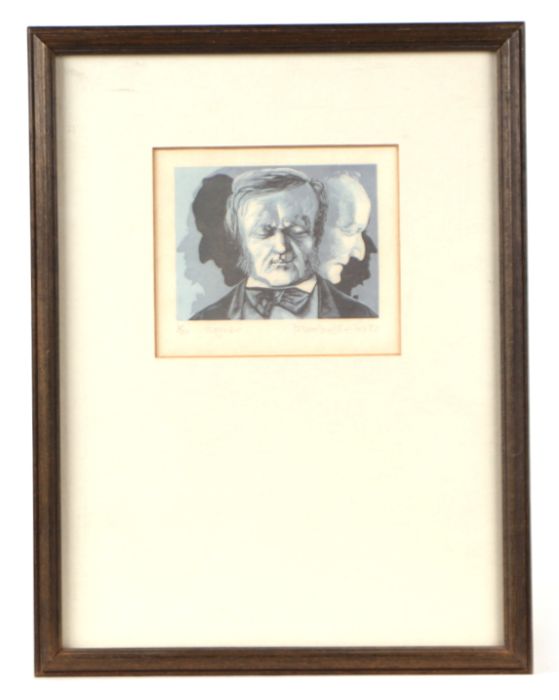 Peter Forrester (20th century British) - Wagner - limited edition print numbered 1/30, signed &