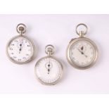 A Kendal & Dent Mark II No. 10292 open faced stop watch with white enamel dial and crows foot to the