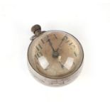 An early 20th century Waterbury Clock Company, USA, Ball desk clock, the nickel collar inscribed '