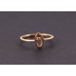 A 14ct gold diamond set ring, approx UK size 'P', 1.6g.