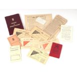 Motoring ephemera: Log books for a 1921 Triumph Bicycle and a 1930 Royal Enfield Cycle & Sidecar,