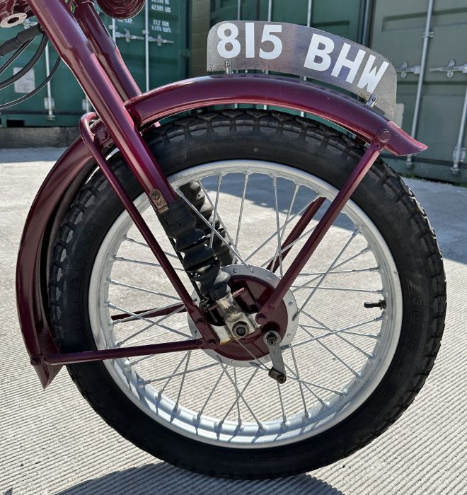 A 1958 BSA Bantam D5 175cc registration no. 815 BHW, frame no. FD52958, engine no. ED5B2387, maroon. - Image 5 of 18