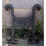 A 19th century wrought iron boot scraper.