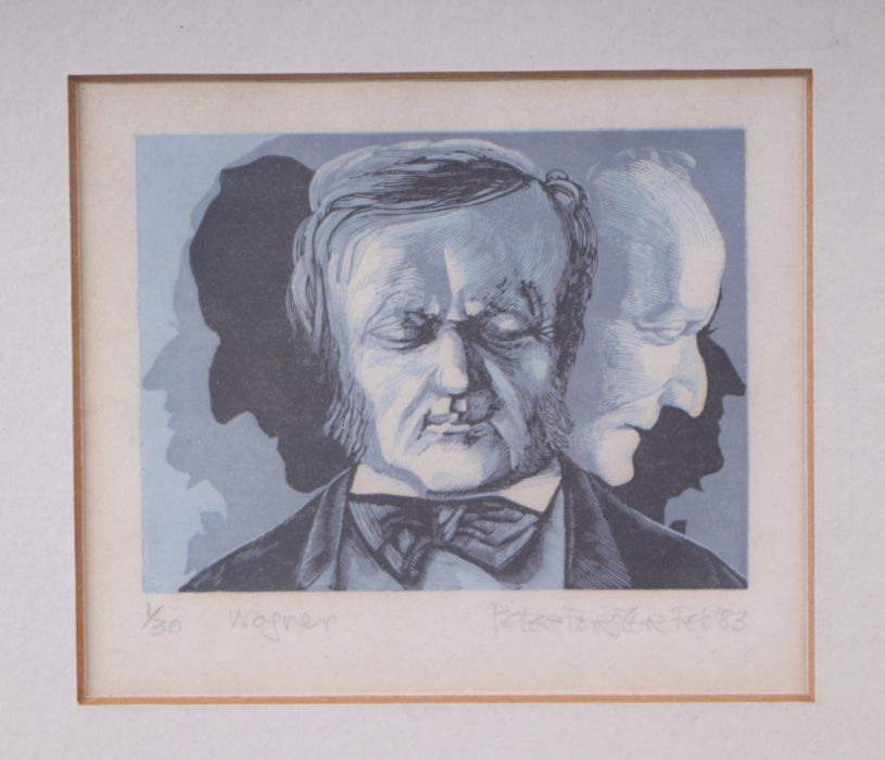 Peter Forrester (20th century British) - Wagner - limited edition print numbered 1/30, signed & - Image 2 of 3
