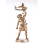 A bronze figure depicting Silenus, the companion and tutor to the wine god Dionysus. 43cm high