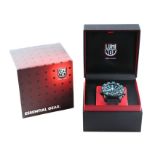 A Luminox scuba diver's watch, the black dial with blue hands, date aperture, rotational bezel, on
