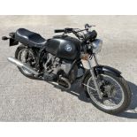 A 1977 BMW R60, registration no. TLM 511R, frame no. 6001503, engine no. 6001503, black. This R60 is