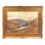 Fred Tucker (1860-1935) - River Scene - signed lower left, watercolour, framed & glazed, 48 by