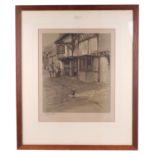 After Cecil Alden - The Bell Inn - coaching series coloured engraving, signed in pencil to the