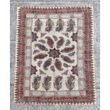 An Iranian Esfahan traditional cotton hand printed wall hanging, 140 by 200cms.