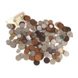 A quantity of mixed British and foreign loose coinage.