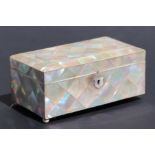 A Victorian mother of pearl casket, 17cms wide.Condition ReportAll mother of pearl present but