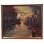 Harry Street (20th century British) - Peaceful evening - harbour scene, signed lower right corner,