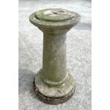 A reconstituted stone column, 64cm high, 30cm diameter.Condition ReportThe column is well