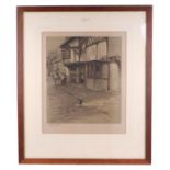 After Cecil Alden - The Bell Inn - coaching series coloured engraving, signed in pencil to the