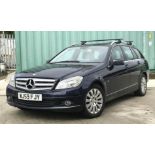 A 2009 Mercedes-Benz C220 Blue Efficiency Elegance CDi Estate, registration number WJ59 FJY, chassis