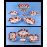 A 19th century Chamberlain Worcester dinner service to include shaped dishes and comport.