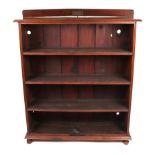 Lord Nelson interest: An oak open bookcase with copper plaque stating 'Manufactured from the Oak and