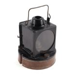 A British Rail Western Region signal lamp, 20cm high.