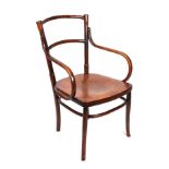 A bentwood elbow chair