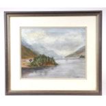Edna Budgen (20th century British) - Glenfinnan Scotland - pastel, signed lower right, 28 by